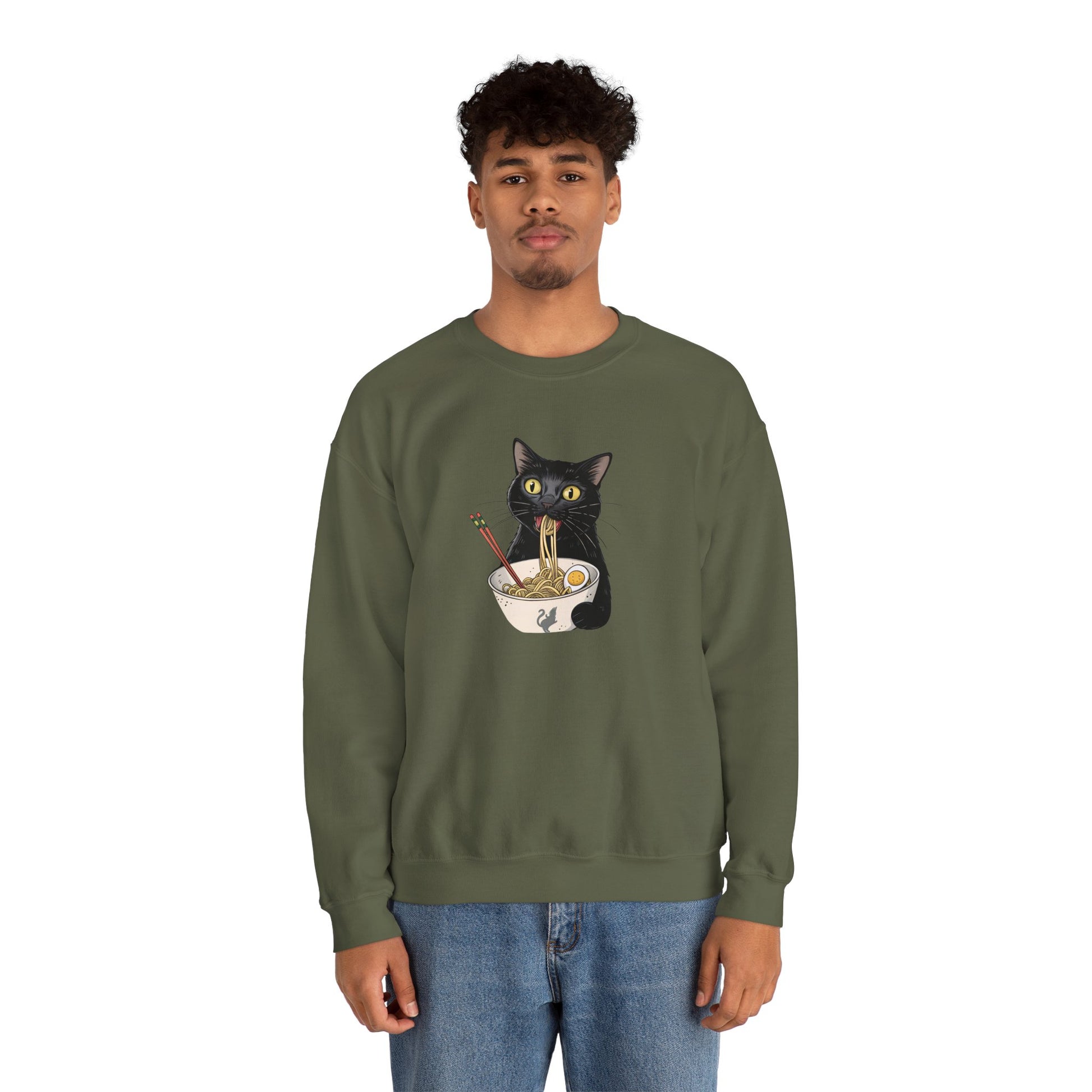 My Cat Eating My Ramen Crewneck Sweatshirt - furevermama