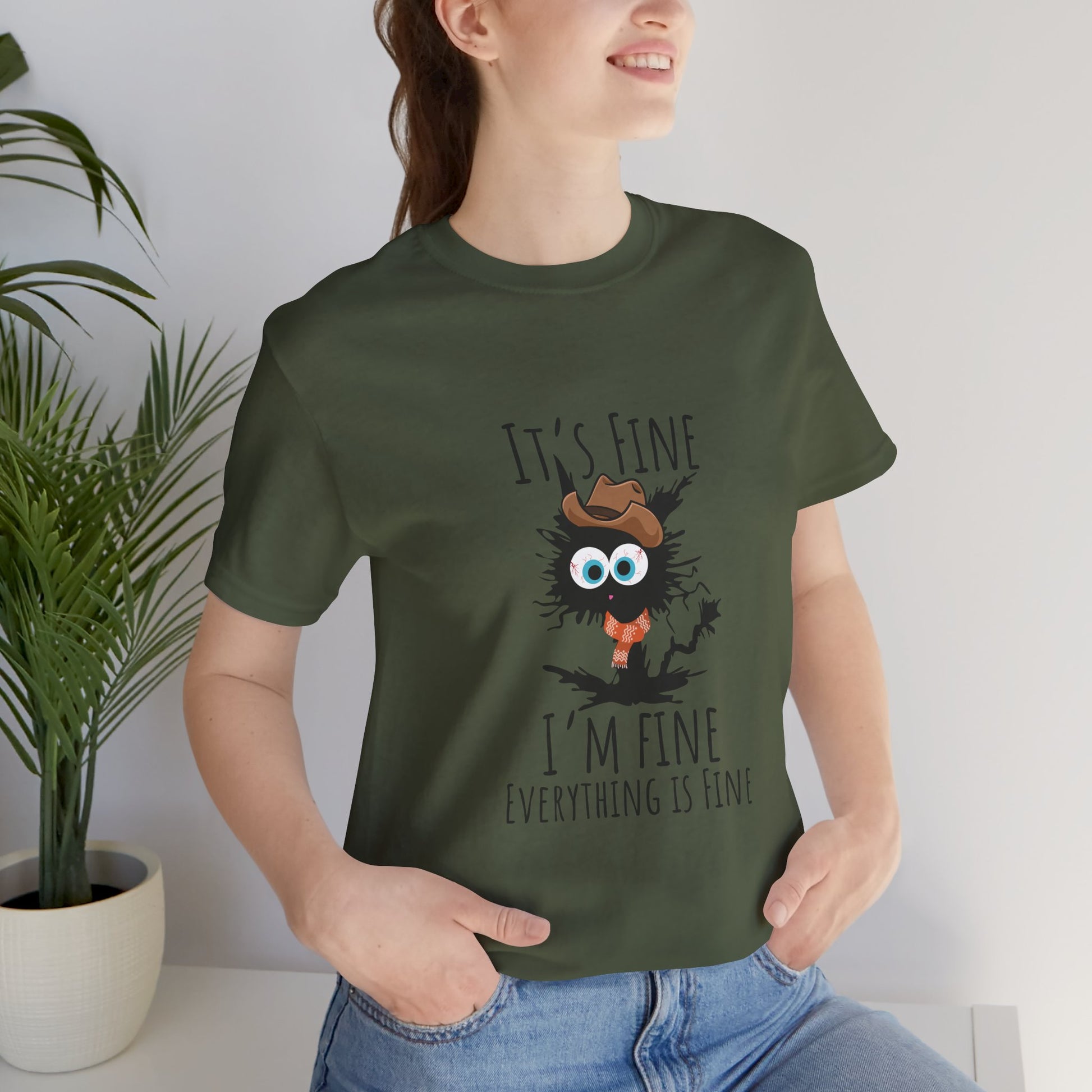 Everything Is Fine Meowdy T-Shirt - furevermama