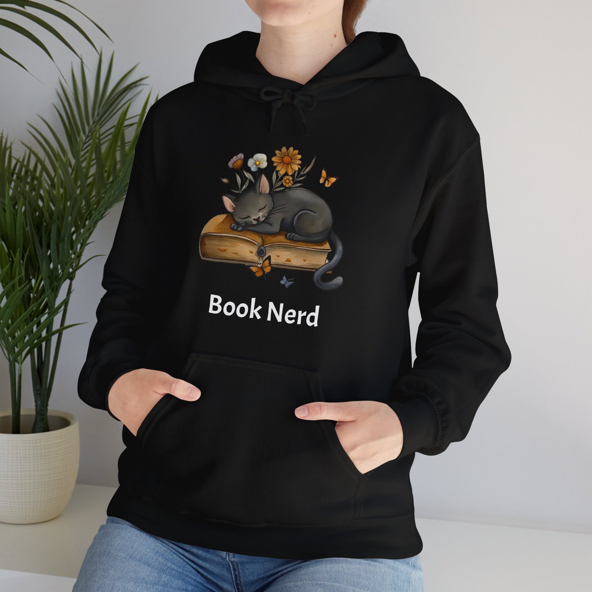 Cat The Book Nerb Unisex Hoodie - furevermama