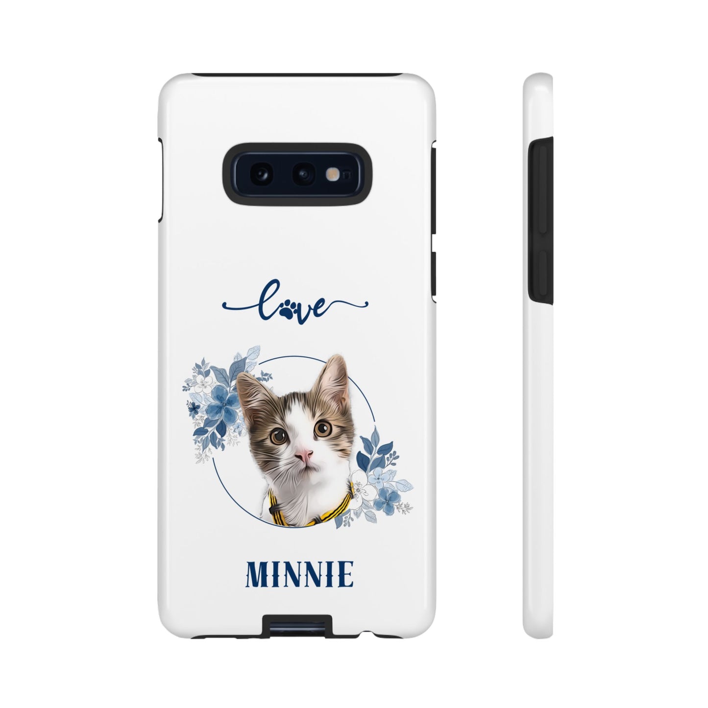 Custom Pet Portrait In Flower Circle Phone Case - furevermama