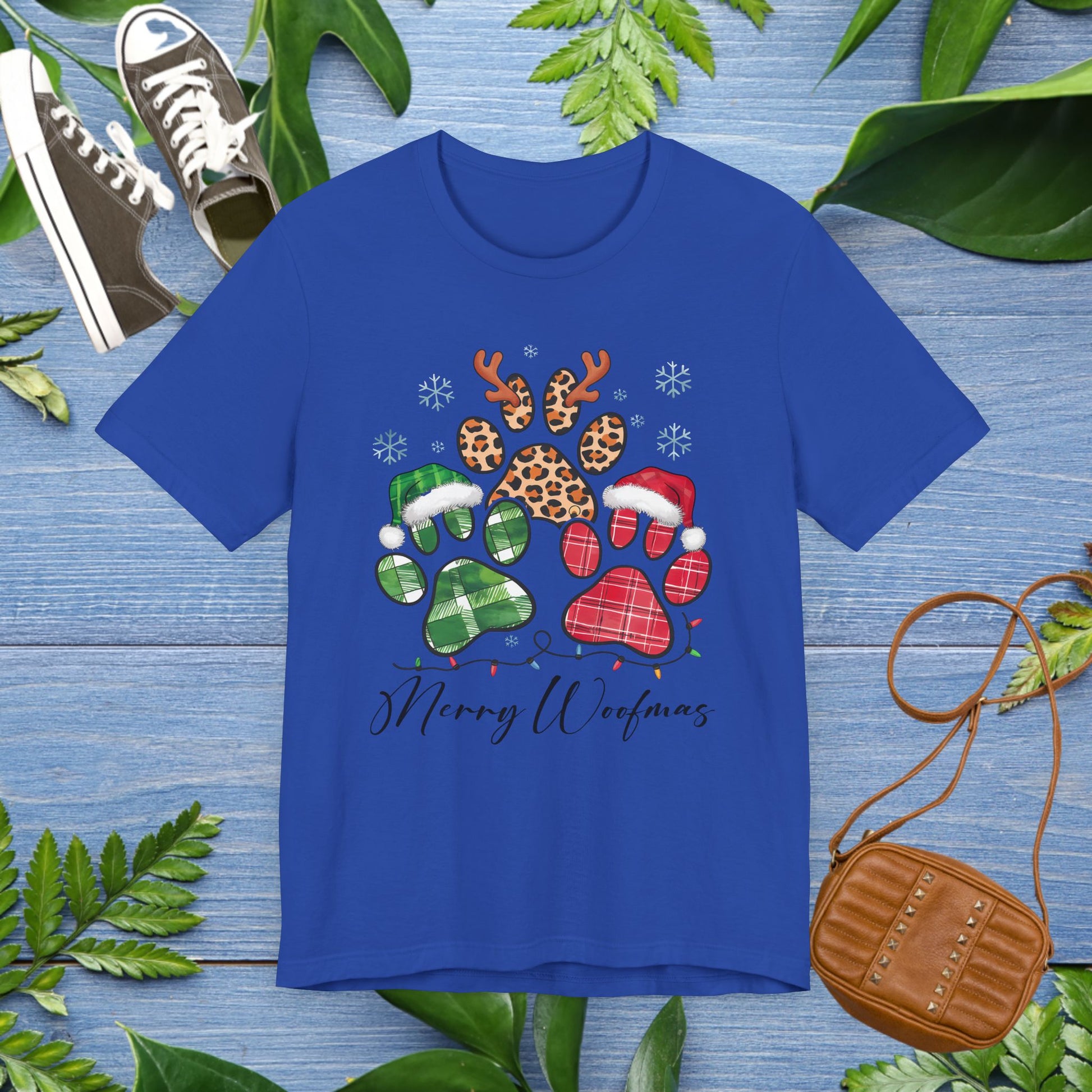 Merry Woofmas, Paw Jersey T-Shirt - furevermama