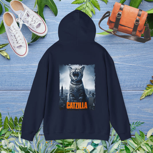 Catzilla Unisex Hoodie (Back Print) - furevermama