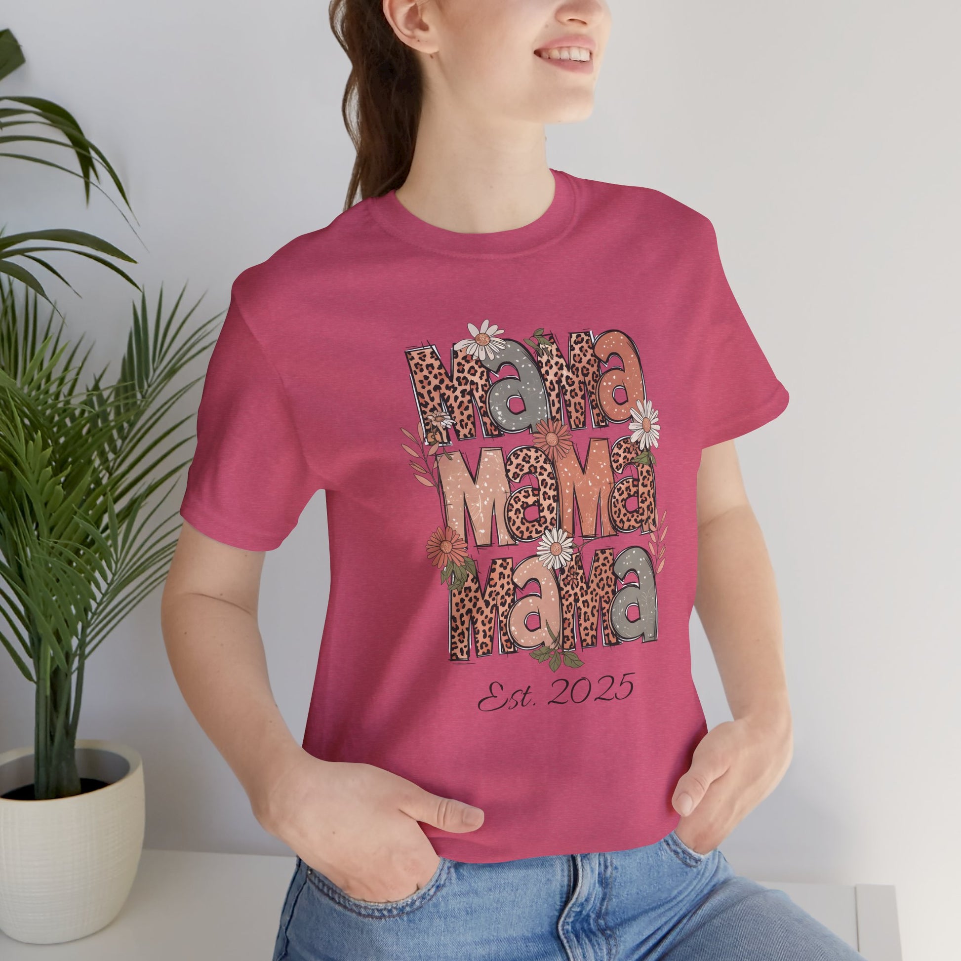 MaMa T-Shirt - Animal Skin Pattern - Pink