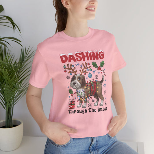 Dashing Through the Snow Dog Unisex T-Shirt - furevermama