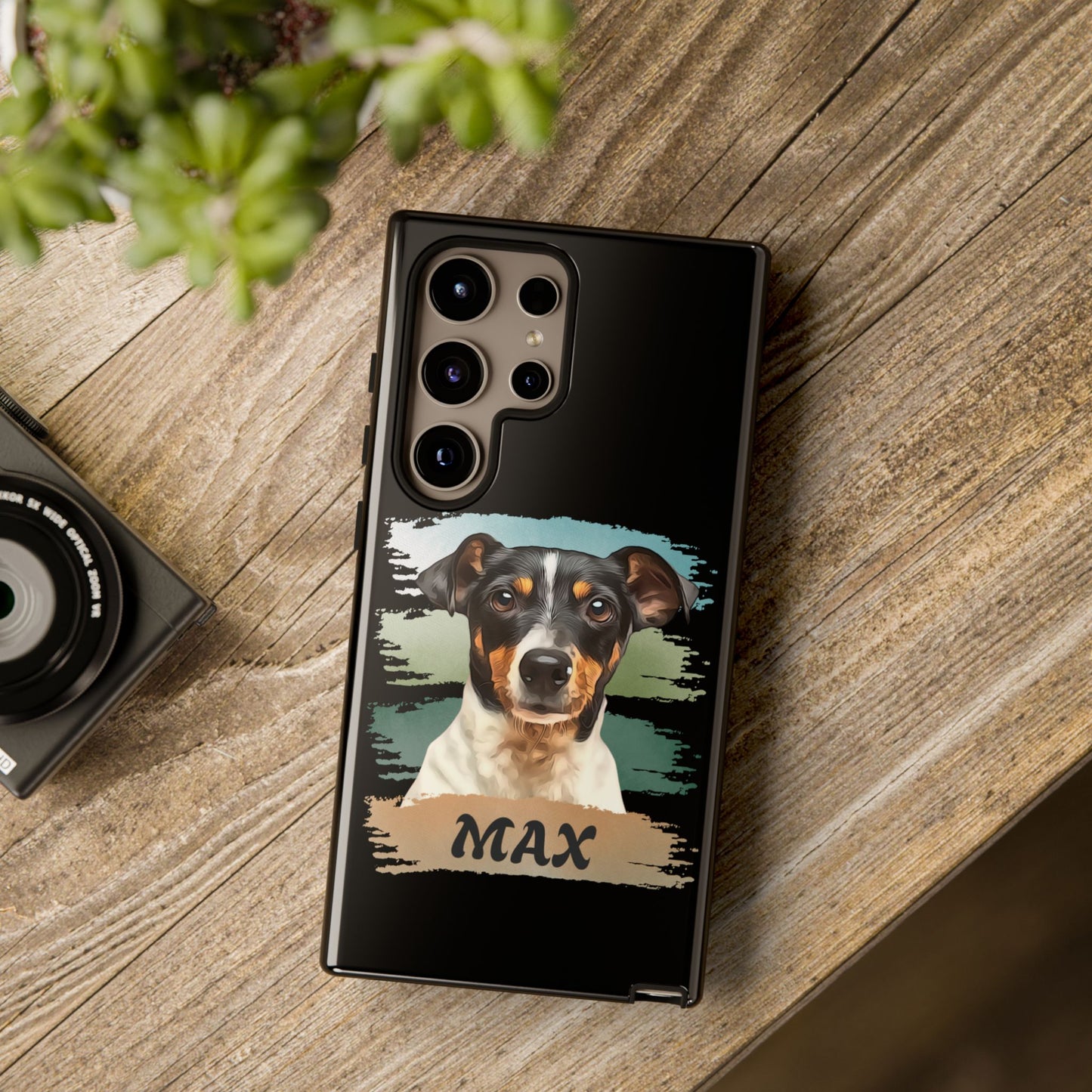 Custom Pet Portrait Phone Case, Green Brush Edition - furevermama