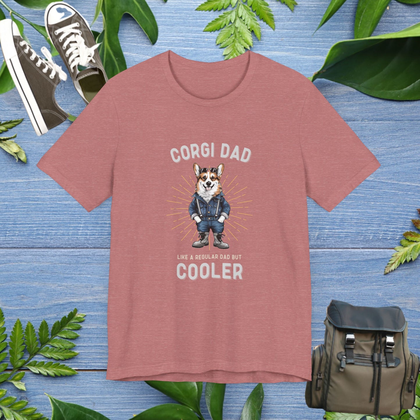 Cooler Corgi Dad T-Shirt - furevermama