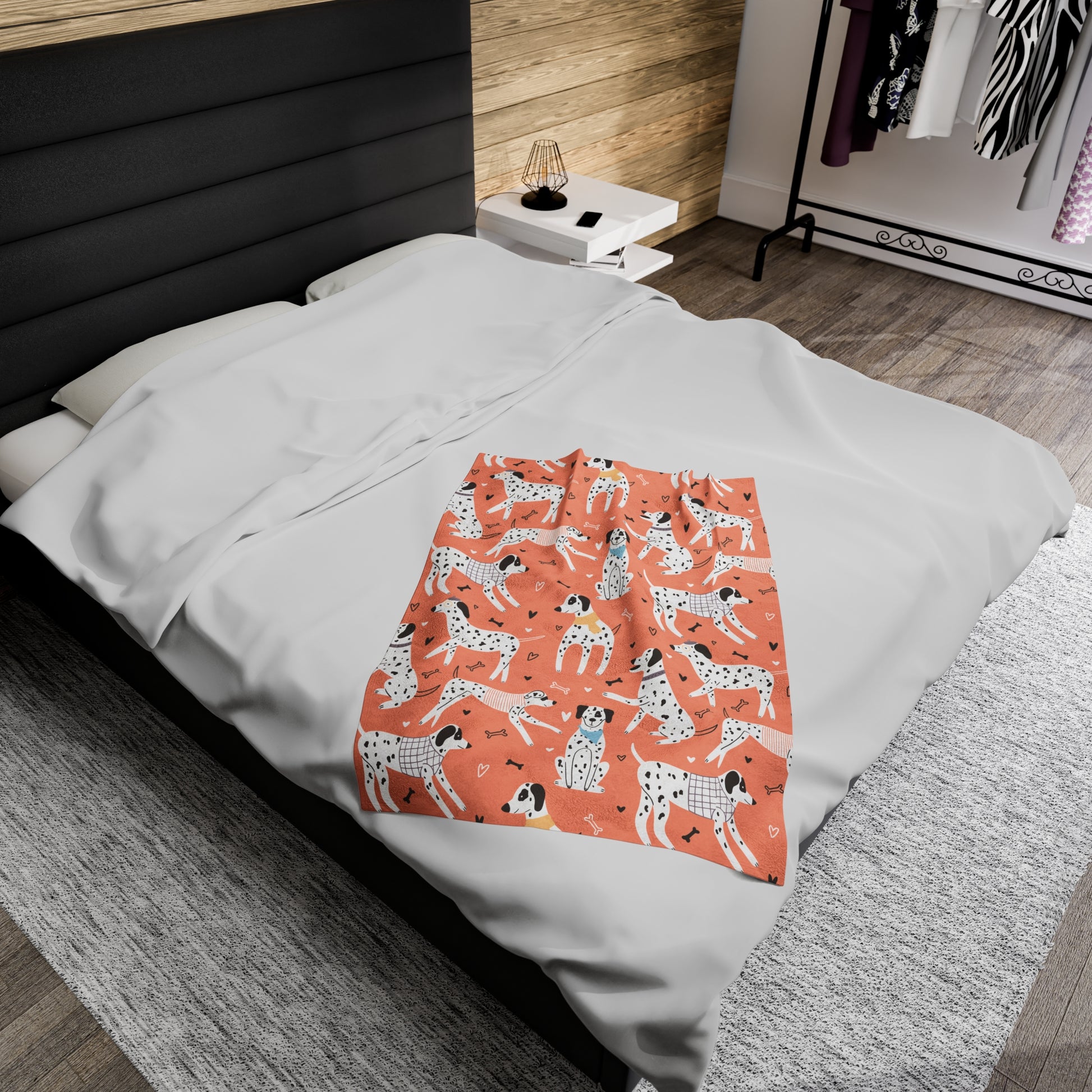 Dalmatian Velveteen Plush Blanket - furevermama