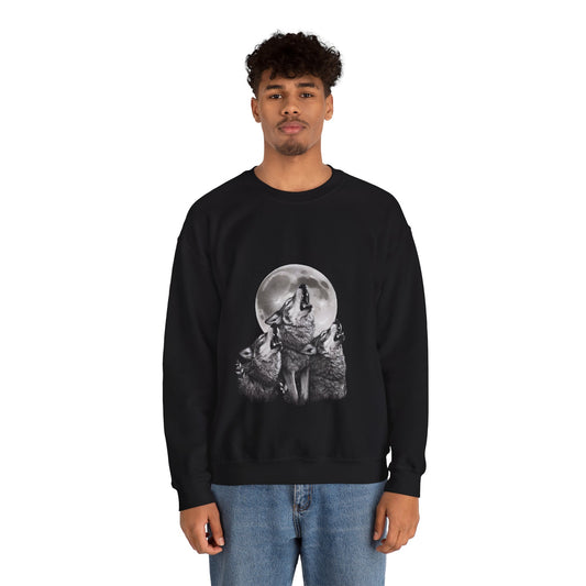 Wolf Moonlight Crewneck Sweatshirt - furevermama