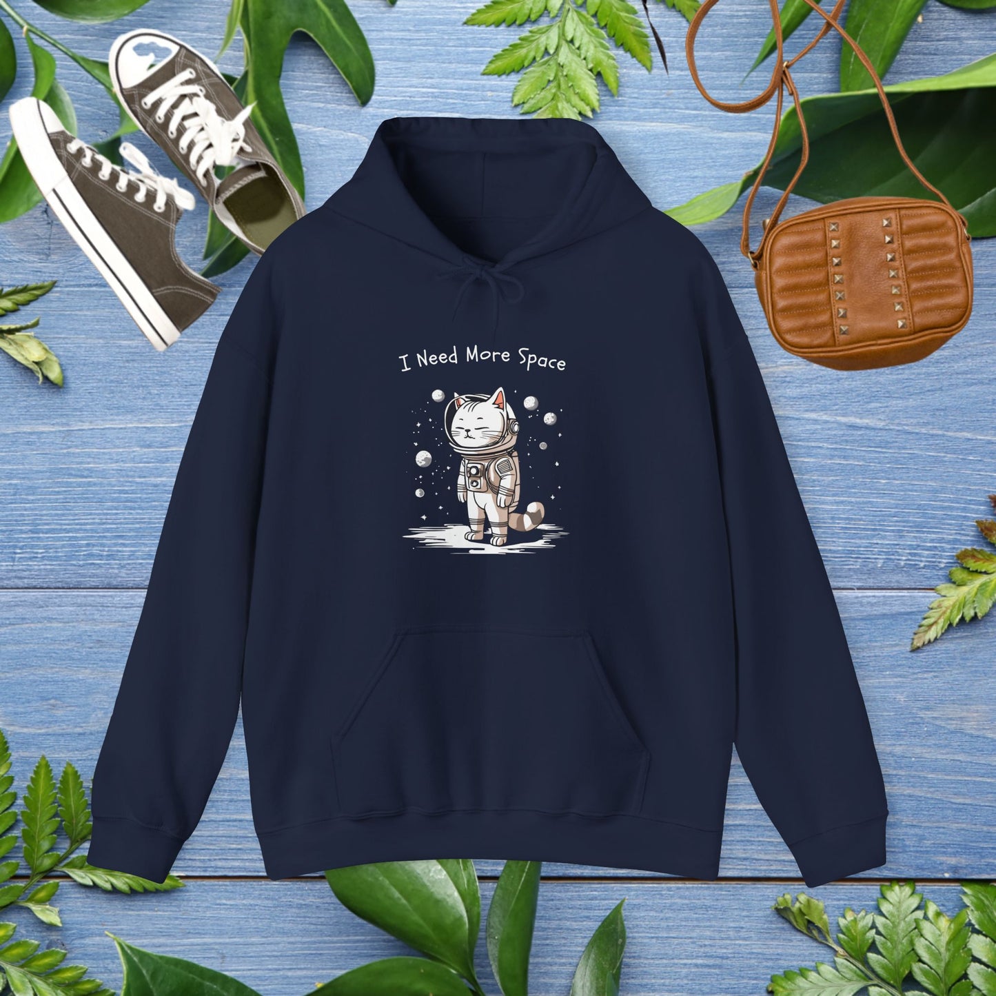 Space Cat Unisex Hoodie - I Need More Space - furevermama