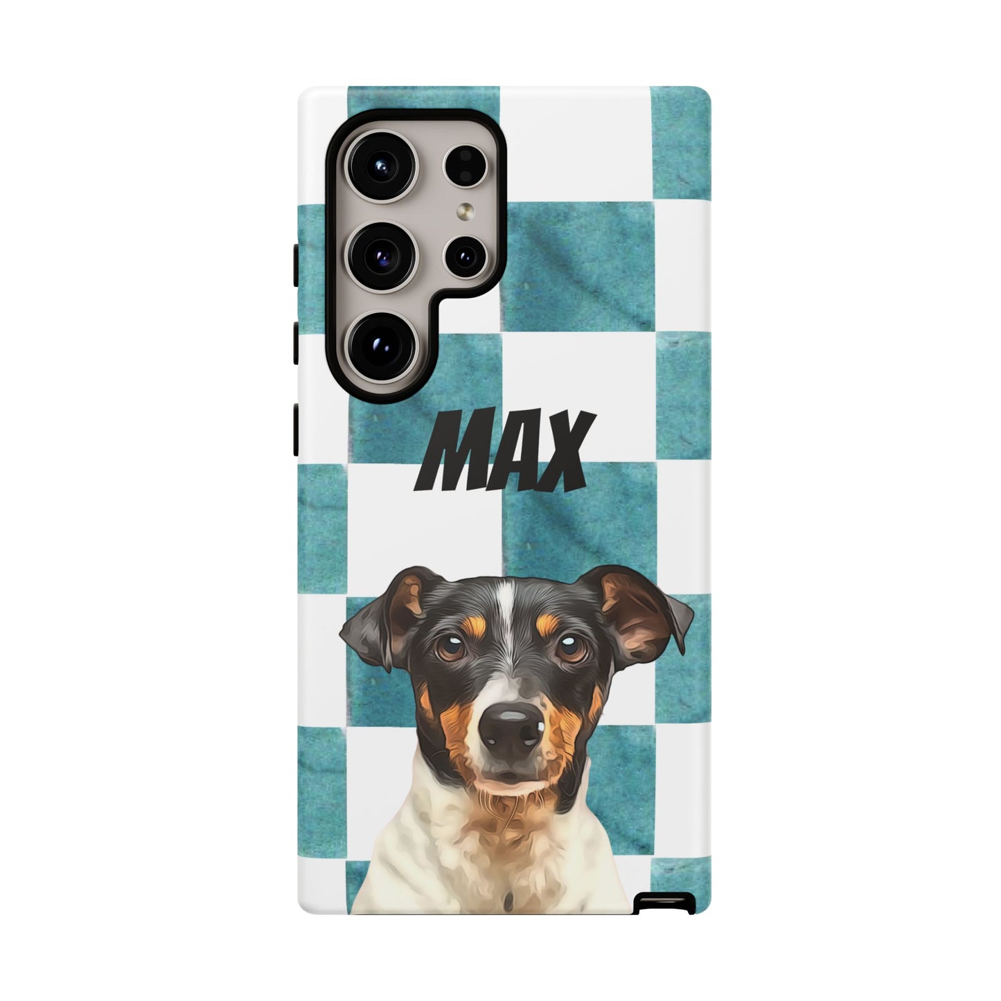 Custom Pet Portrait Phone Case, Checker Edition - furevermama