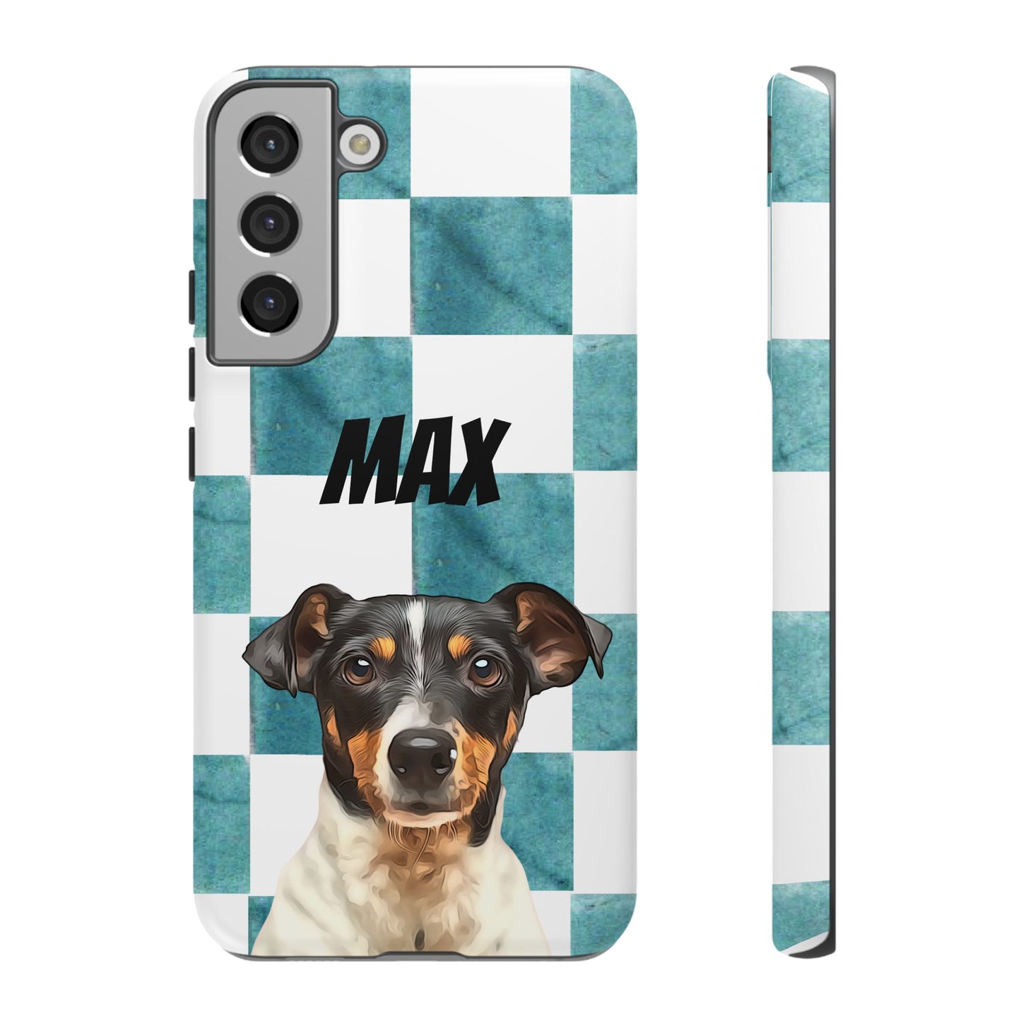 Custom Pet Portrait Phone Case, Checker Edition - furevermama