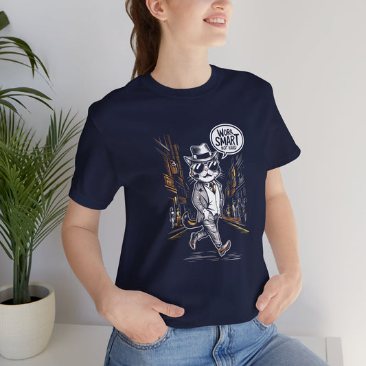 Cat Work Smart Unisex T-Shirt - furevermama
