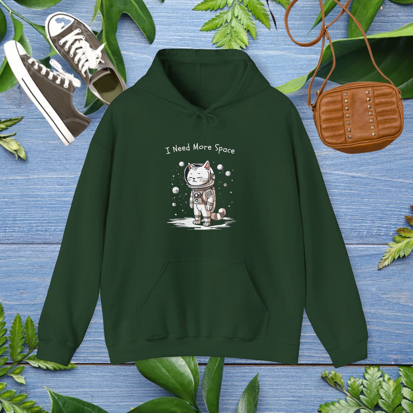 Space Cat Unisex Hoodie - I Need More Space - furevermama