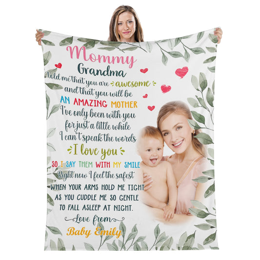 Personalised photo blanket to mom - furevermama