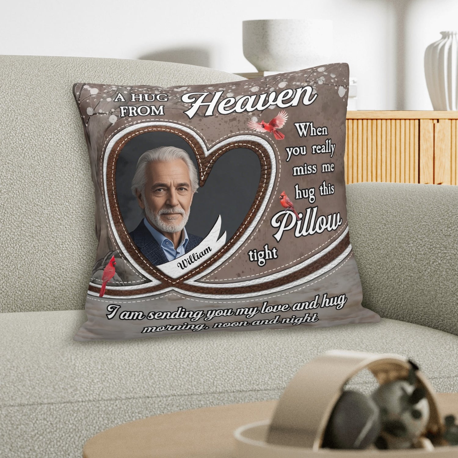 A Hug From Heaven - Miss Me and Hug This Pillow Tight
