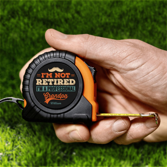 Personalised Retired and Professional Grandpa Measure
