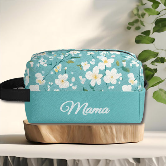 Customized Name Sprint Flower Makeup Organizer