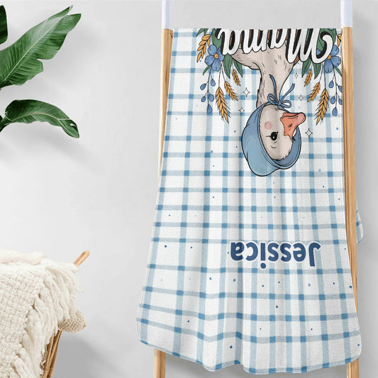 Mama Goose Personalized Soft Bath Towel - for Bathroom Gym and Travel