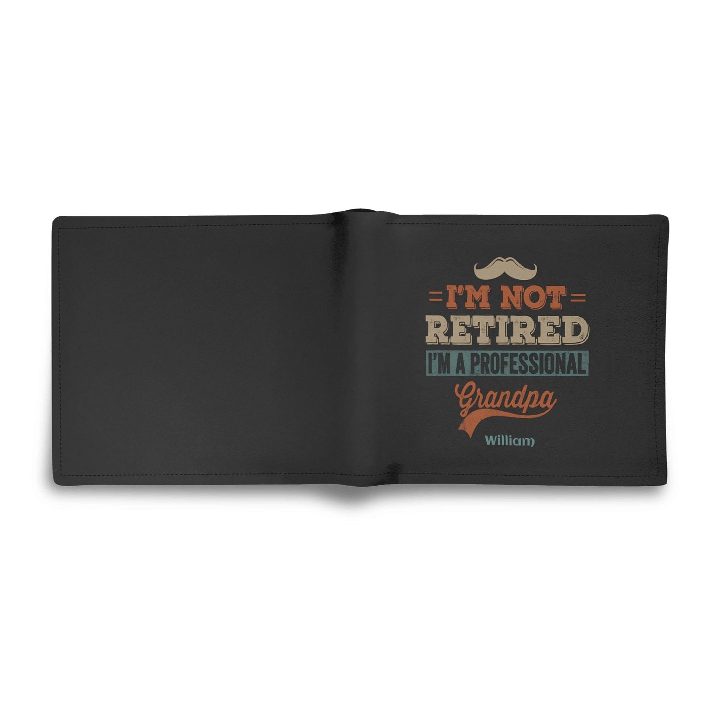 Professional Grandpa Wallet - Personalised Top-Grain Leather Wallet Paper Folded Wallet