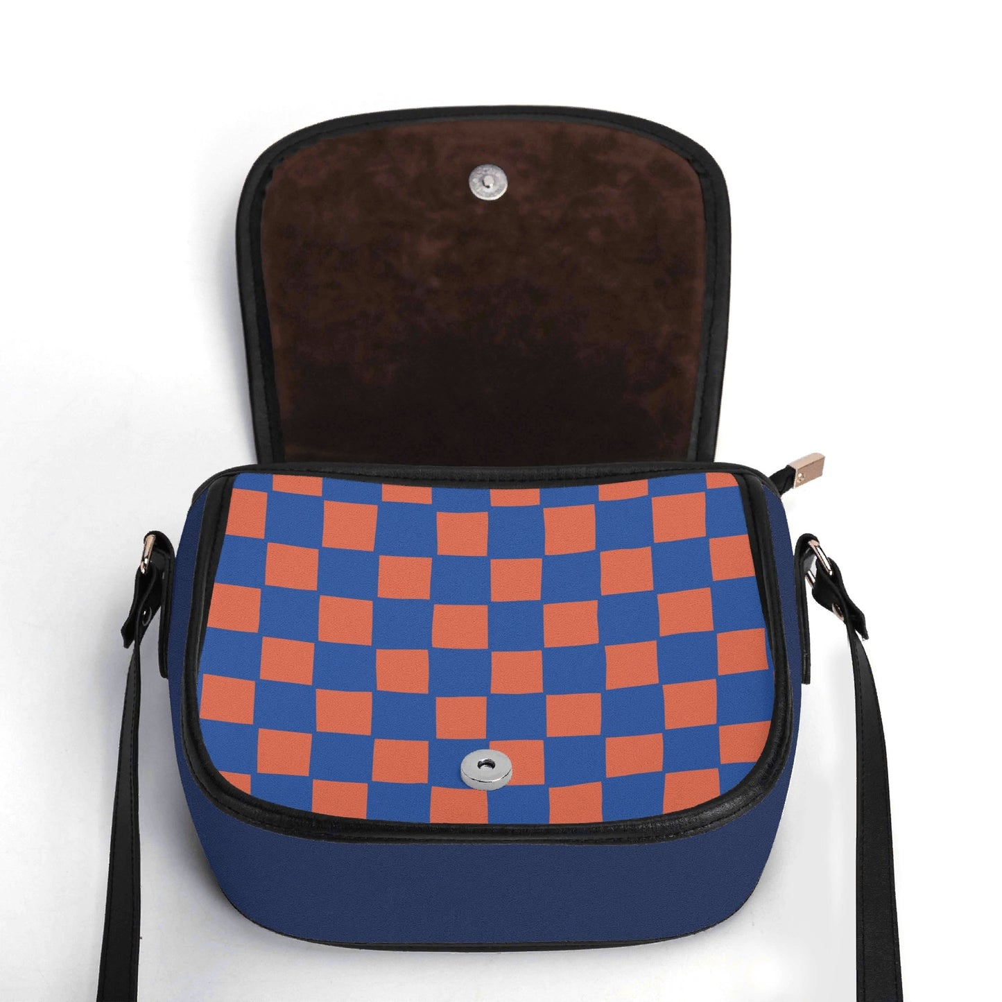 Custom Photo to Art Style - Custom Name New Version Top-grain Leather Saddle Bag