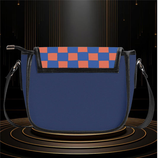 Custom Photo to Art Style - Custom Name New Version Top-grain Leather Saddle Bag