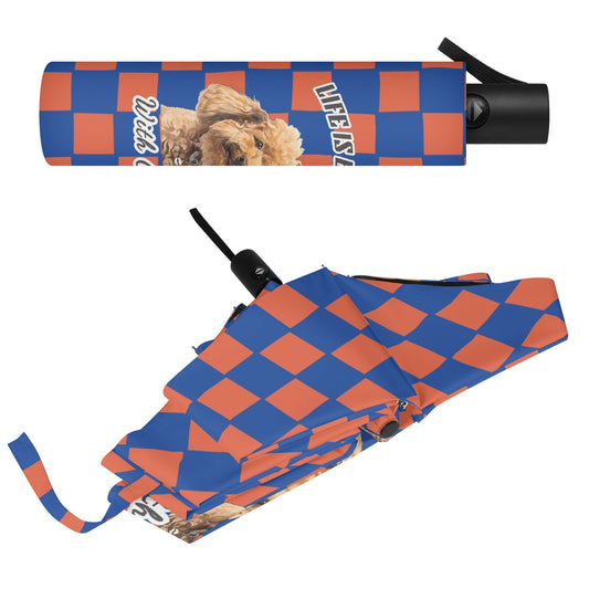 Custom Photo To Art Style Fully Auto Open & Close Umbrella - Gift For Parents and Pet Lover