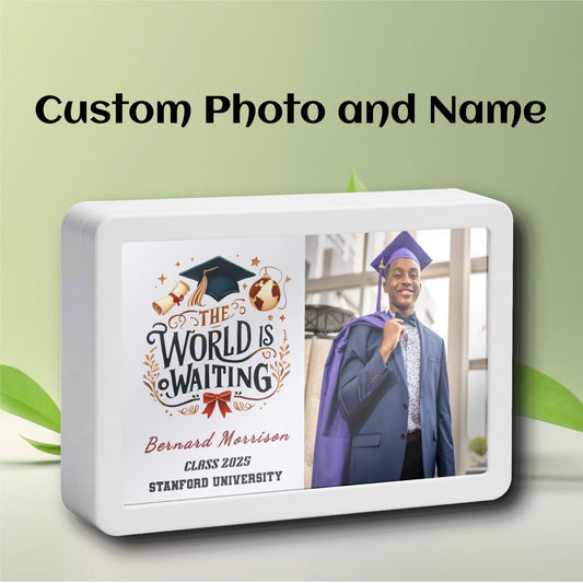Rectangle LED Mirror Light - Personalized Photo Love Yourself Love Family