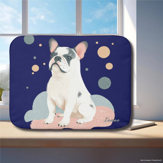 Bulldog Tablet Sleeve - Custom Name 13 inch 14 inch Laptop Bag - Gift For Dog Lovers