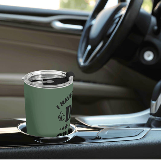 I have Two Titles Dad and Grandpa Stainless Steel 20oz Car Tumbler, Personalized Year