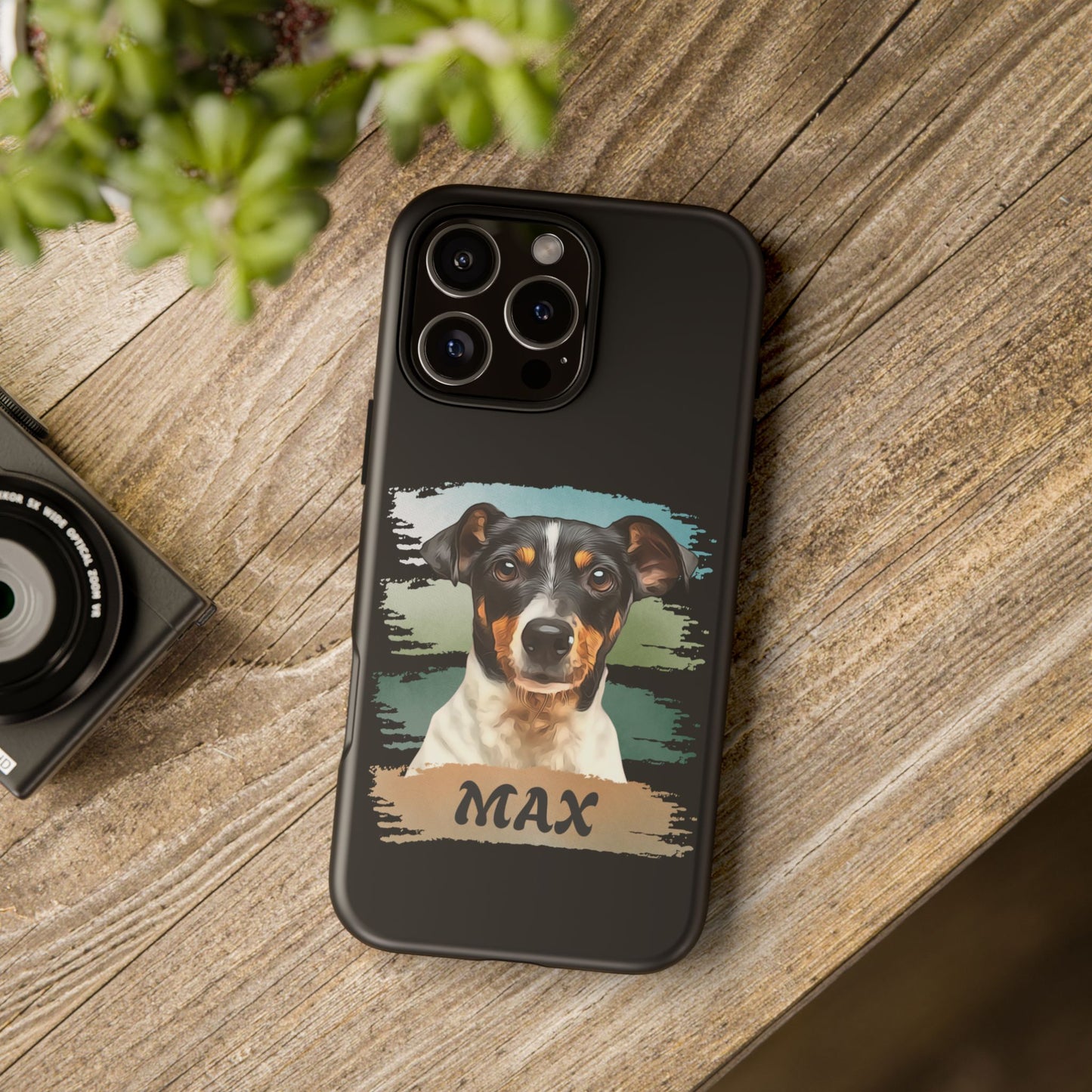 Custom Pet Portrait Phone Case, Green Brush Edition - furevermama