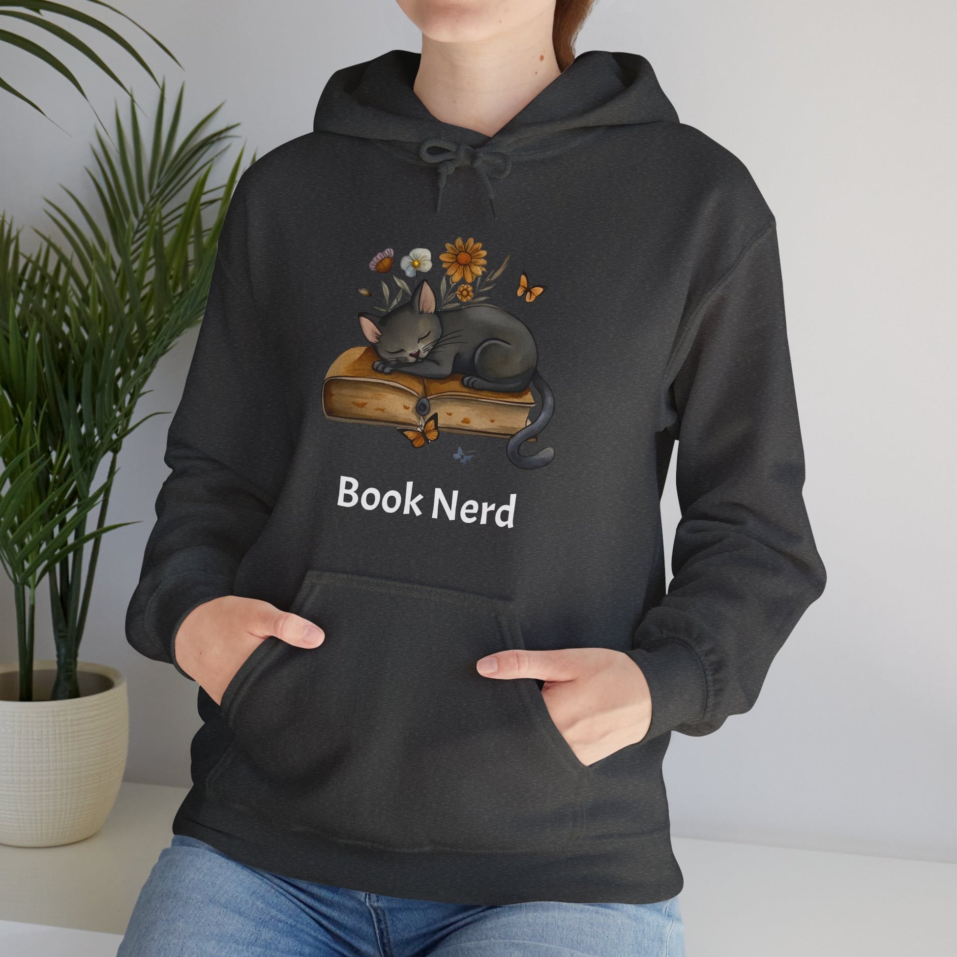 Cat The Book Nerb Unisex Hoodie - furevermama
