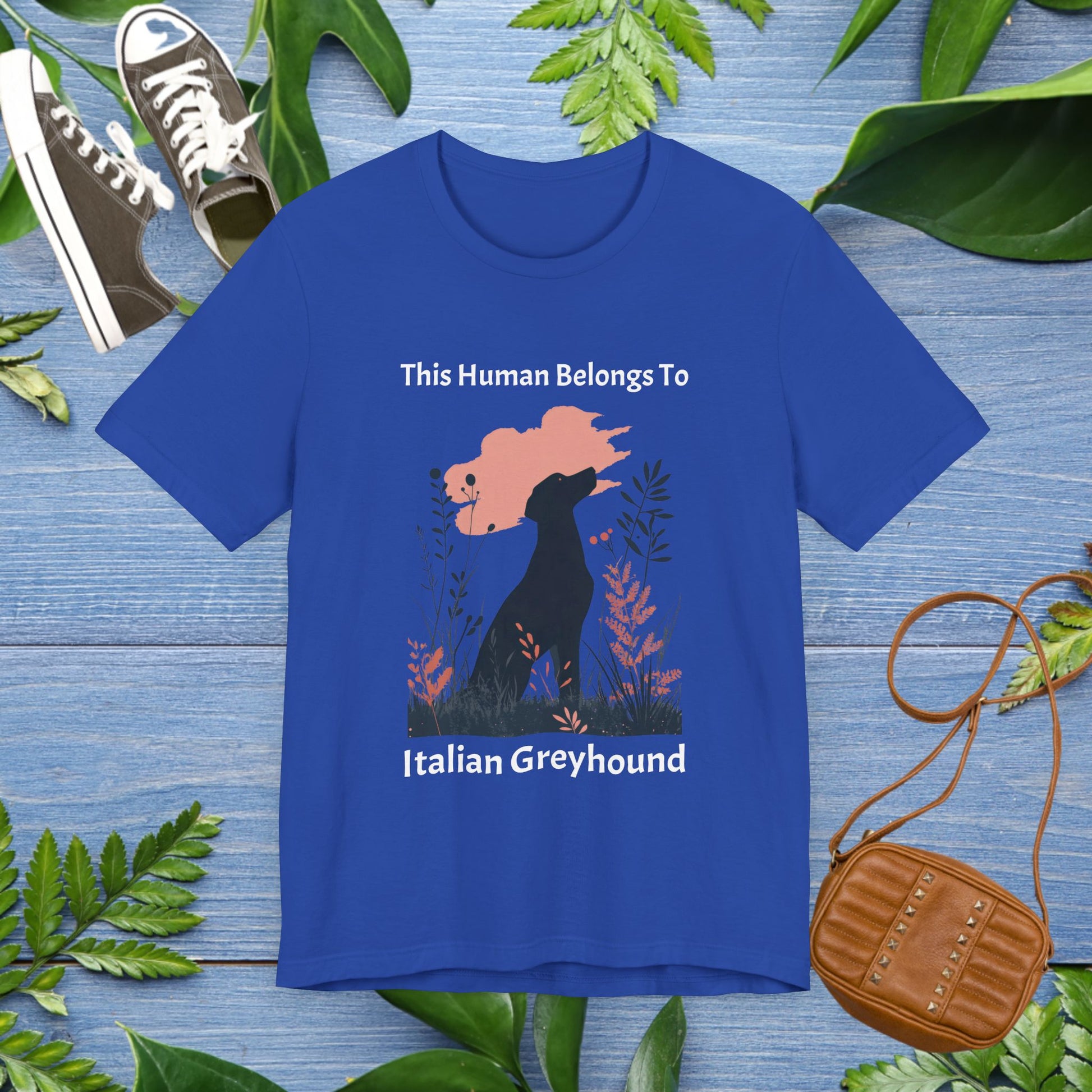 This Human Belongs To Italian Greyhound Jersey Tee - furevermama
