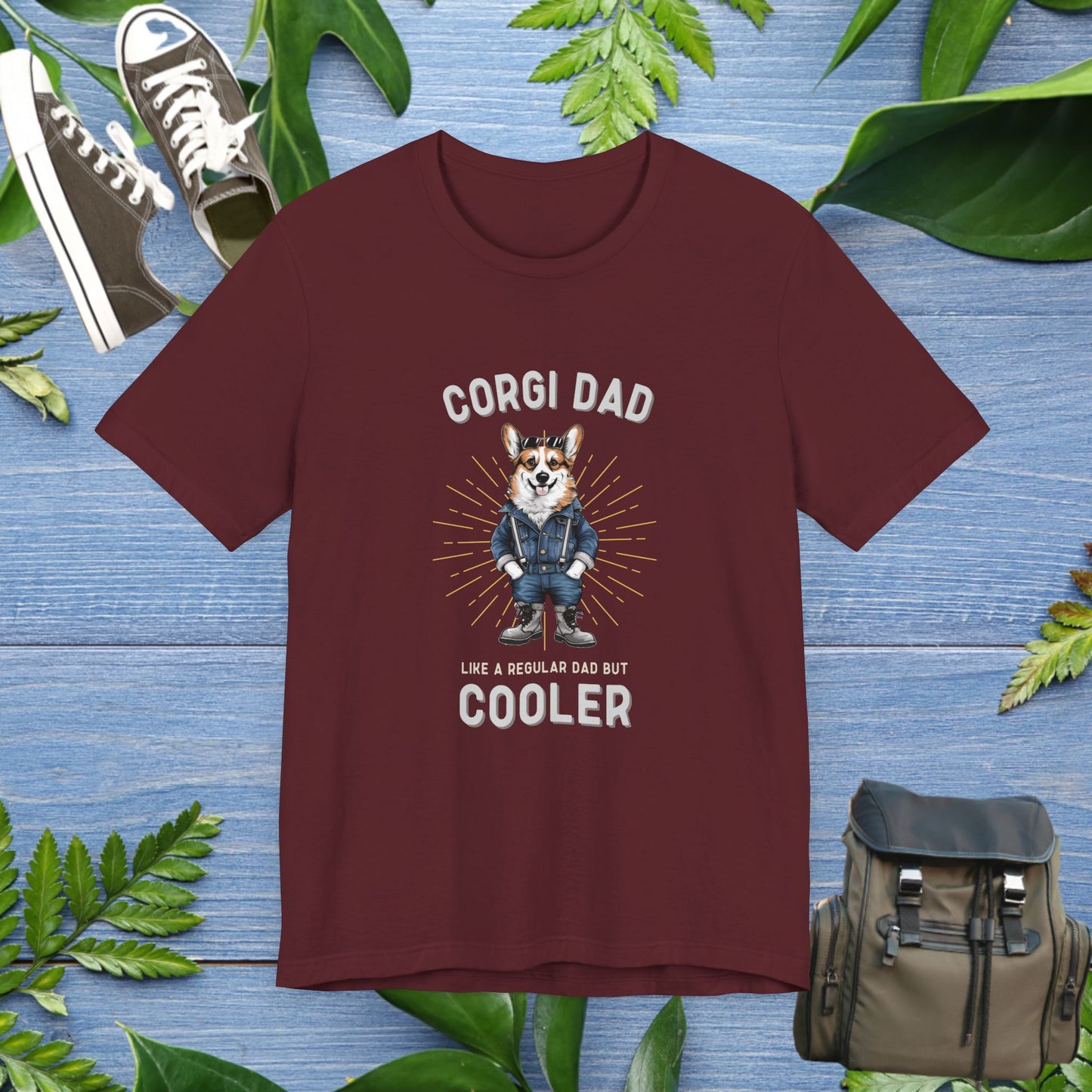 Cooler Corgi Dad T-Shirt - furevermama