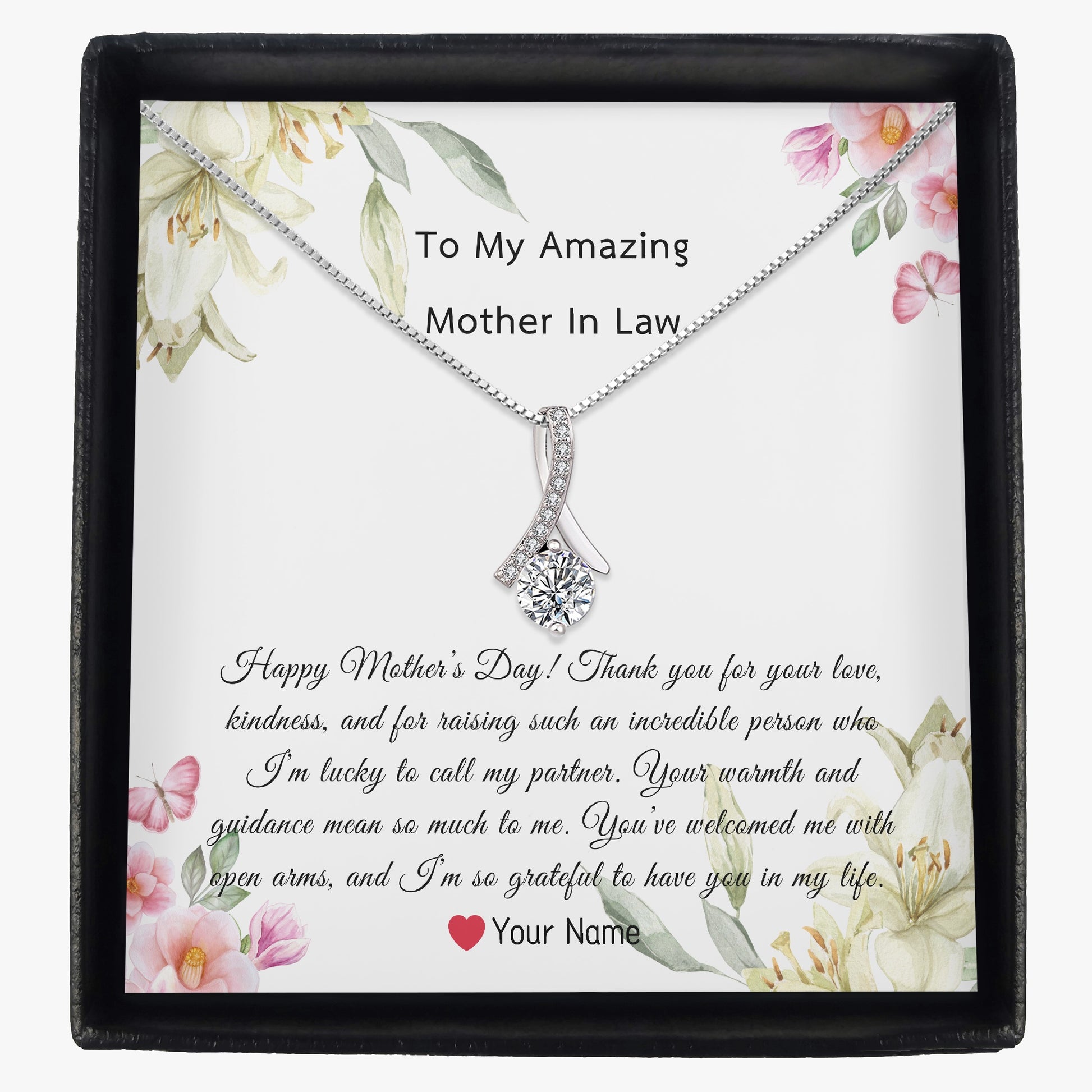 Elegant Necklace with Gift Box For Mother In Law - furevermama