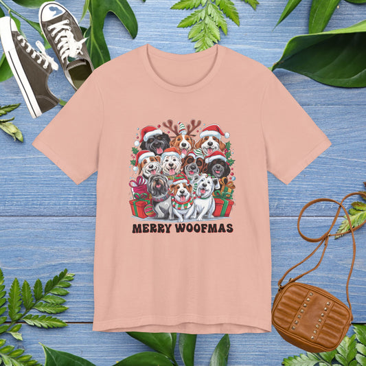 Merry Woofmas With All Dogs Jersey T-Shirt - furevermama