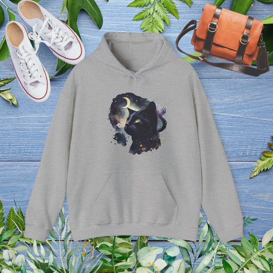 Moon Night Cat Unisex Hoodie - furevermama