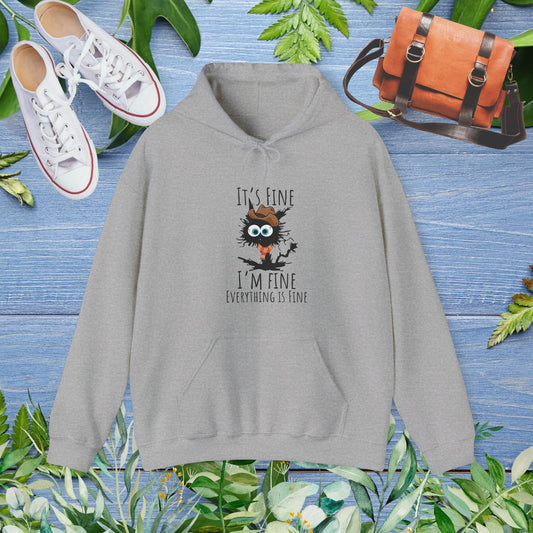 Everything Is Fine Meowdy Hoodie - furevermama