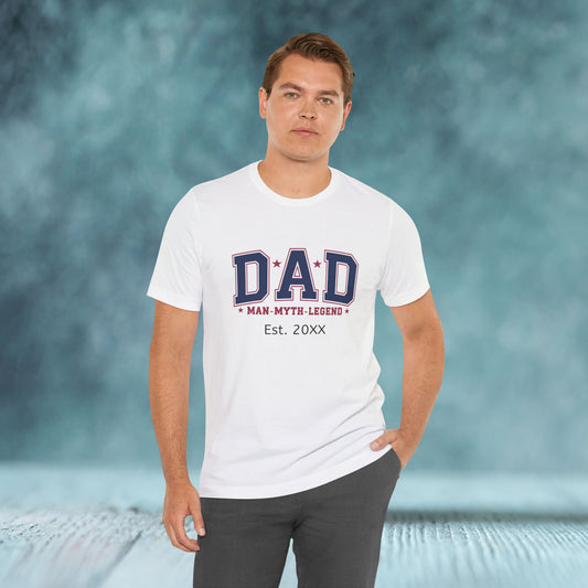 Dad Man-Myth-Legend Unisex Jersey Tee - Perfect Father's Day Gift