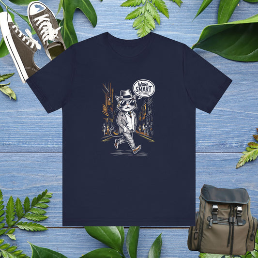 Cat Work Smart Unisex T-Shirt - furevermama