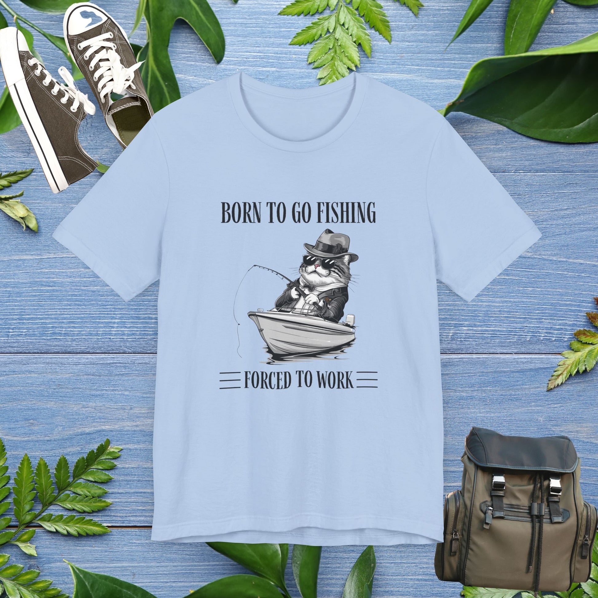 Born To Go Fishing T-Shirt, Cat Lover Fishing Lover T-Shirt - furevermama