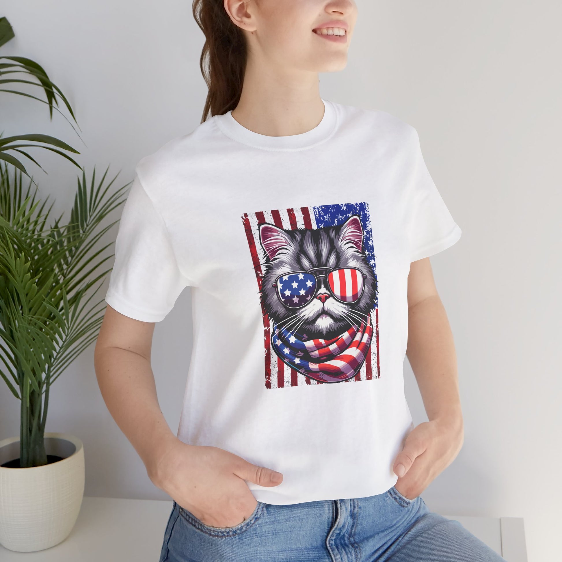 Patriotic Cat Unisex T-Shirt - furevermama