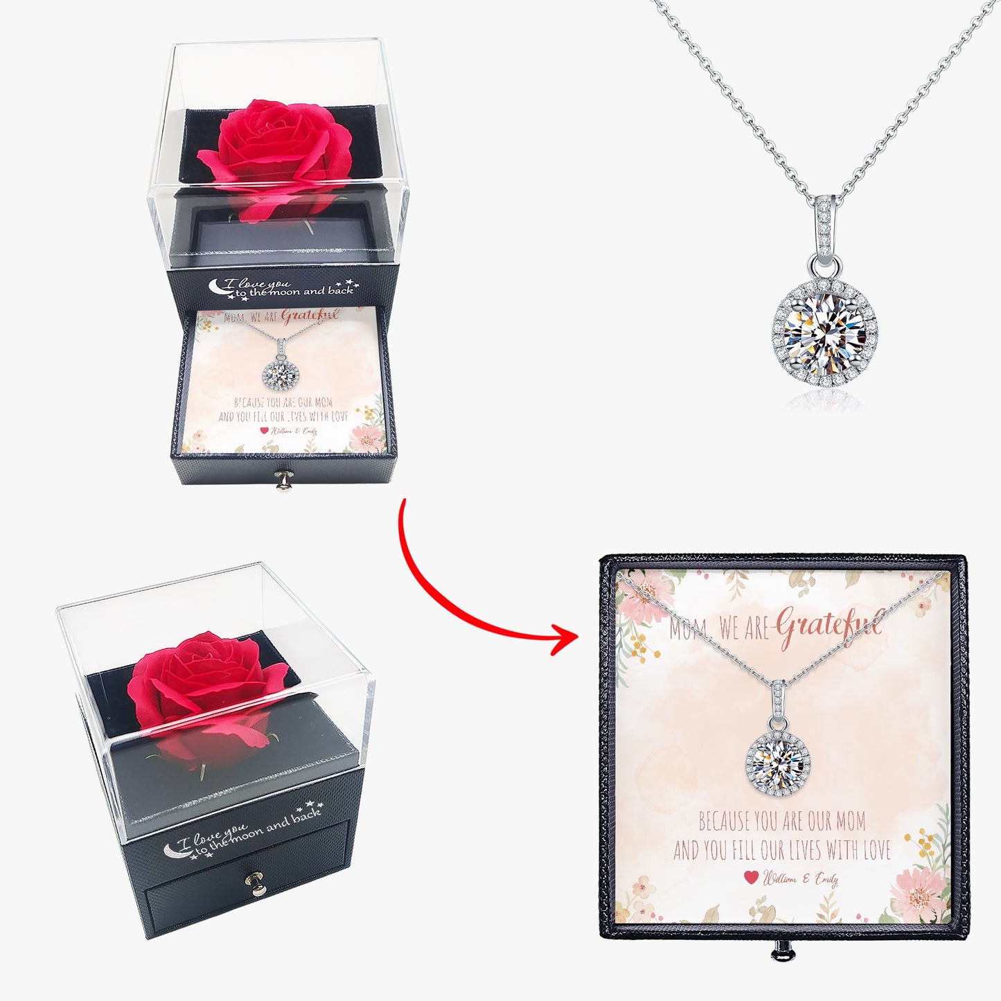 Stunning Necklace with Gift Box - To Mom - furevermama