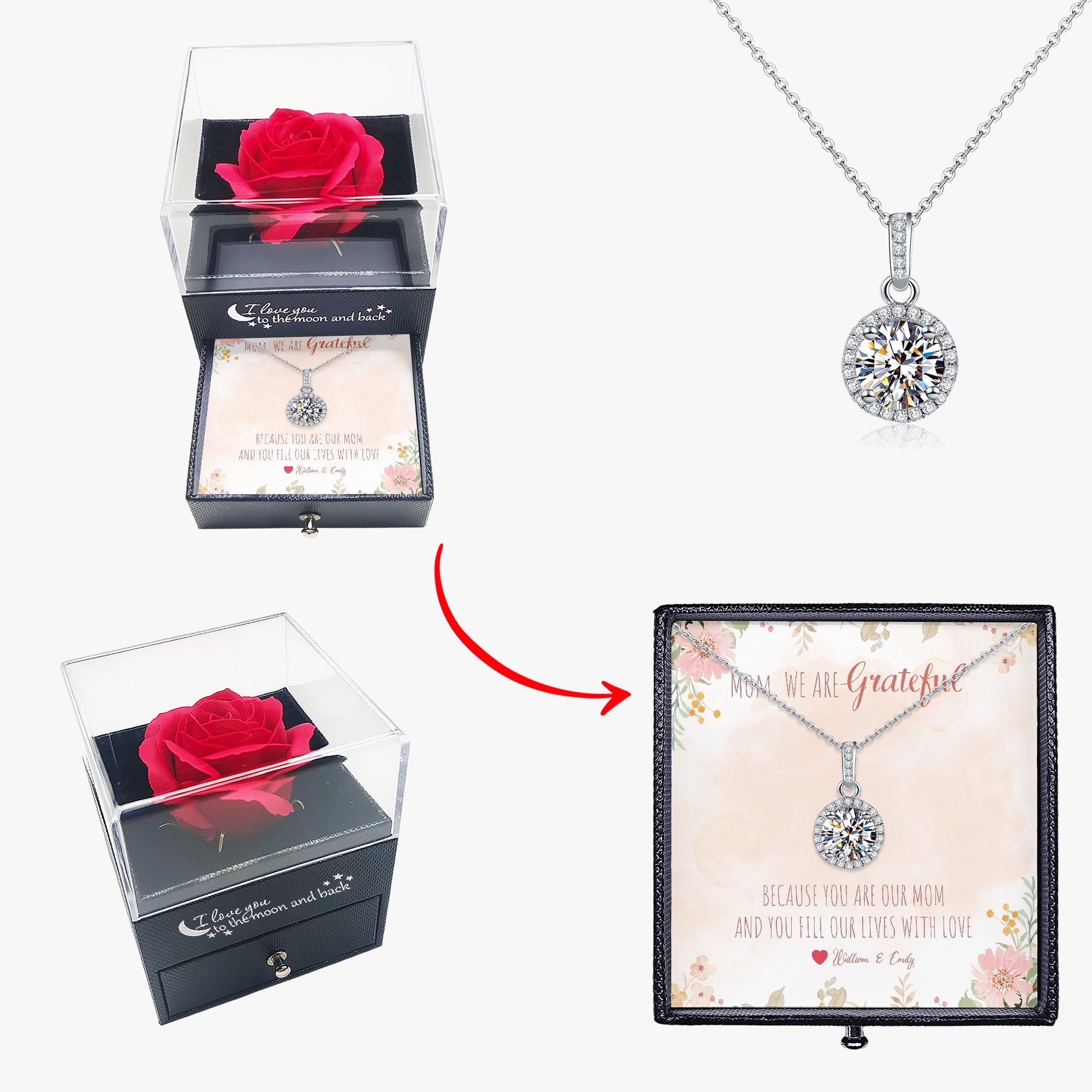 Stunning Necklace with Gift Box - To Mom - furevermama