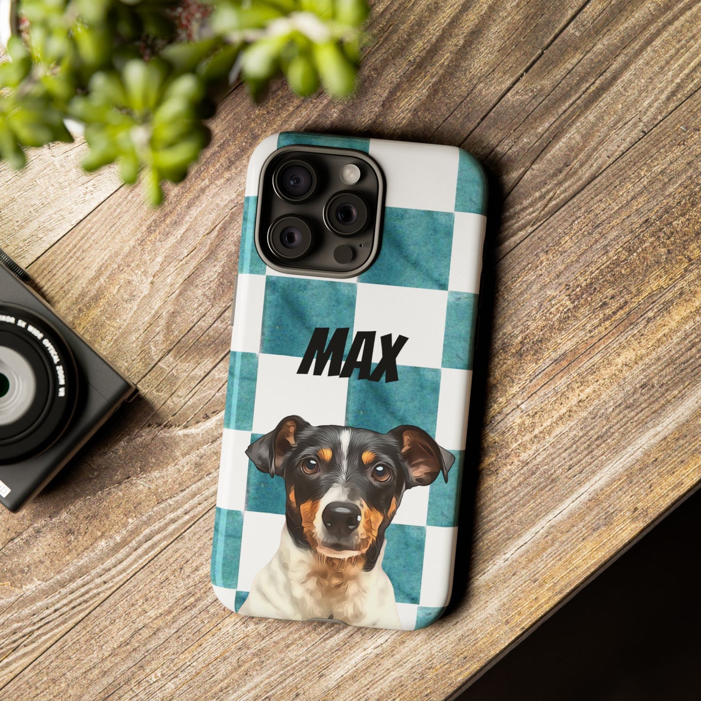 Custom Pet Portrait Phone Case, Checker Edition - furevermama