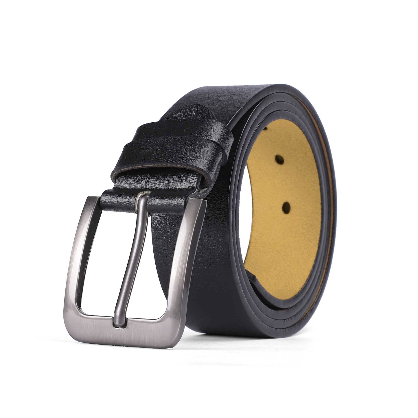 Father's Day - Black Leather Belt Funny Engraved Personalized Gift For Husband Boyfriend