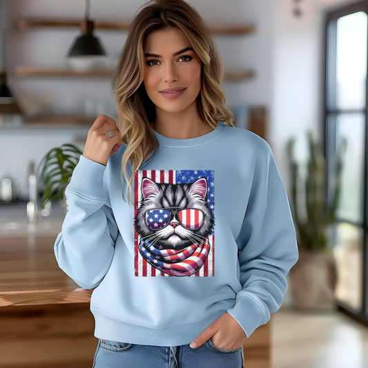 Patriotic Cat Unisex Sweatshirt - furevermama