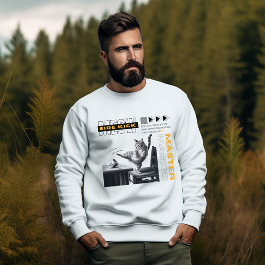 Meow Side Kick Unisex Sweatshirt - furevermama