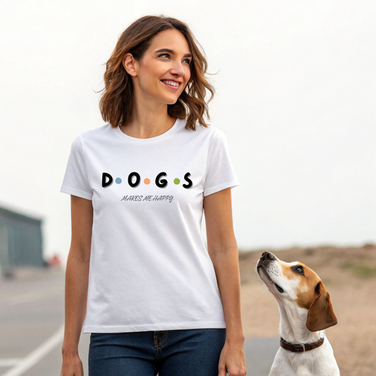 Dogs Make Me Happy T-Shirt - furevermama