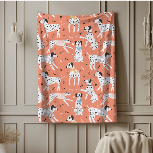 Dalmatian Velveteen Plush Blanket - furevermama