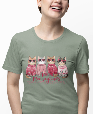 Happy Meowentine's Unisex T-Shirt - furevermama